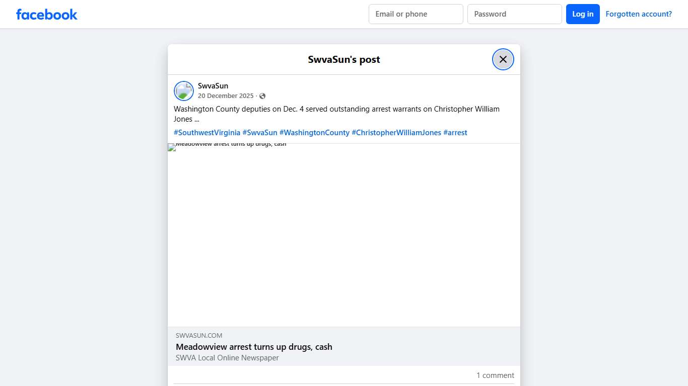 SwvaSun - Washington County deputies on Dec. 4 served... | Facebook